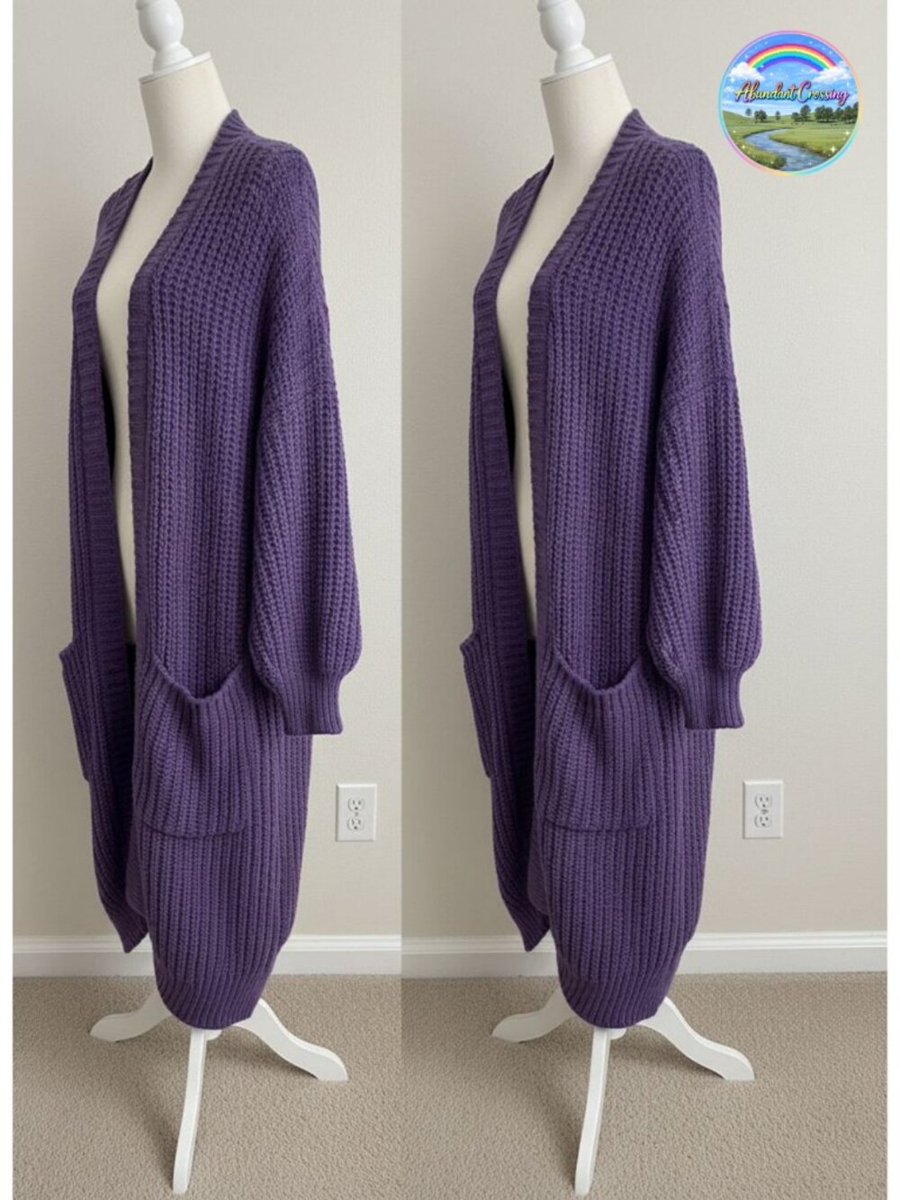 Women's Long Cardigan Sweater Open Front Oversized Duster with Pockets